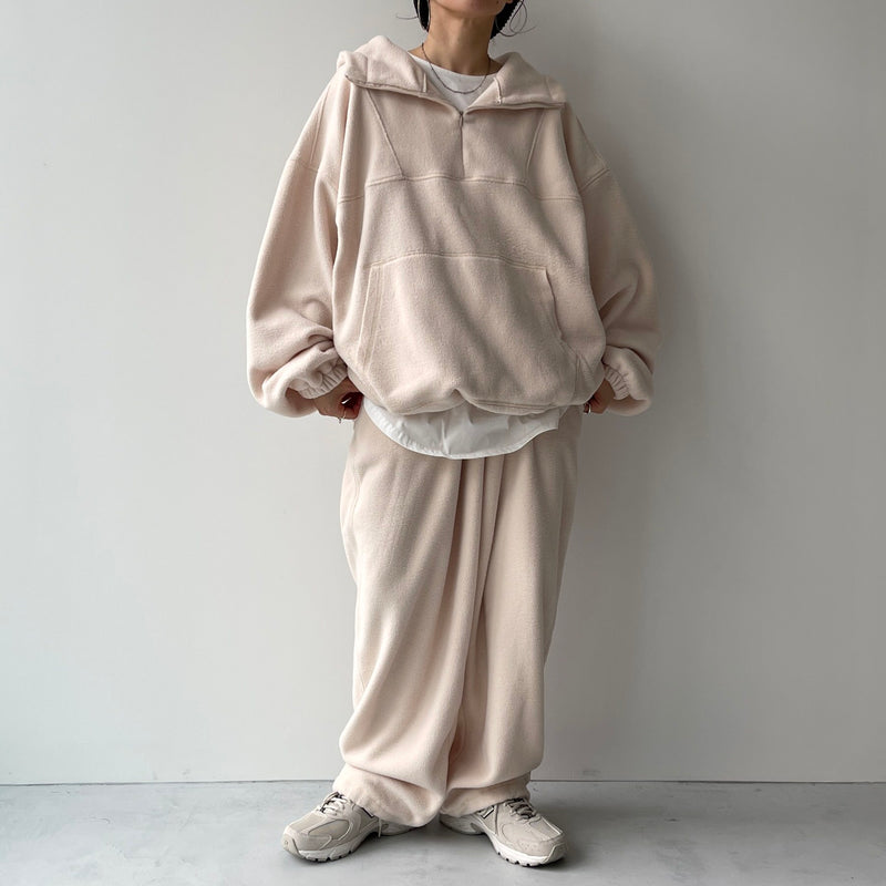 relax silhouette fleece set up / ivory（リラックスシルエット