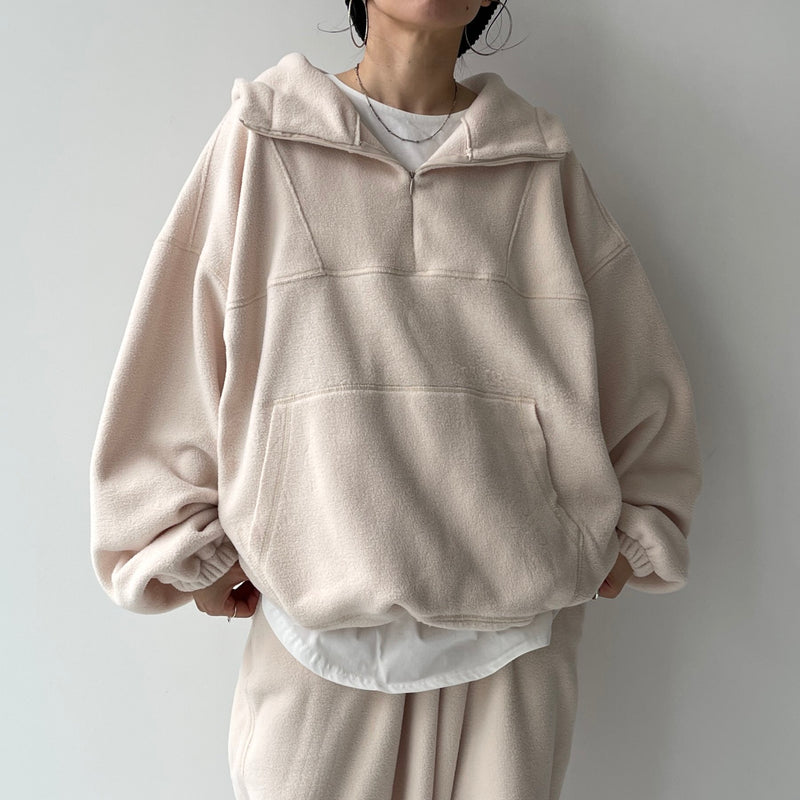 relax silhouette fleece set up / ivory（リラックスシルエット