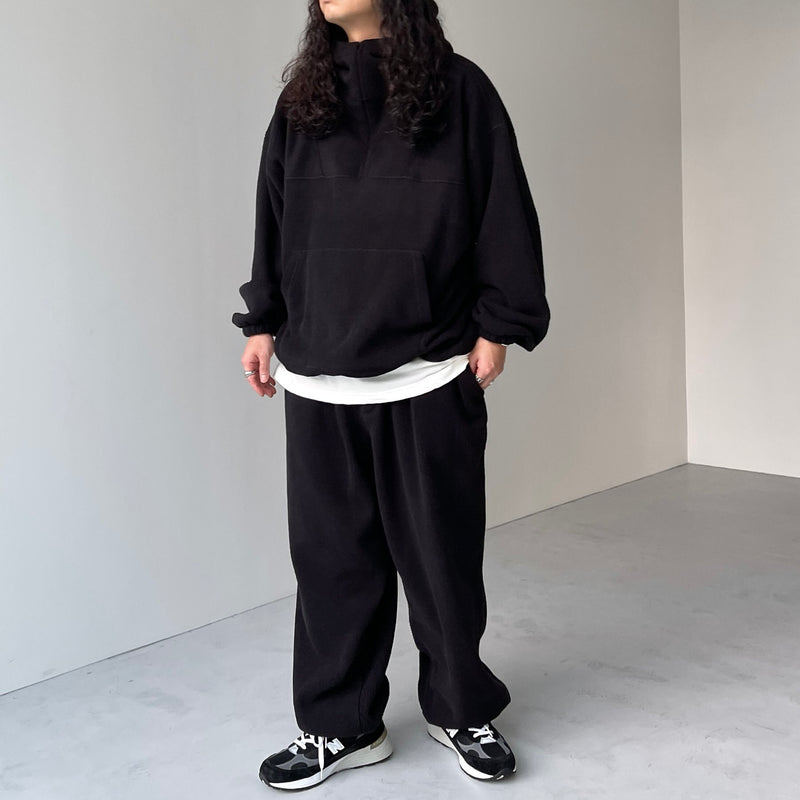 relax silhouette fleece set up / black（リラックスシルエット