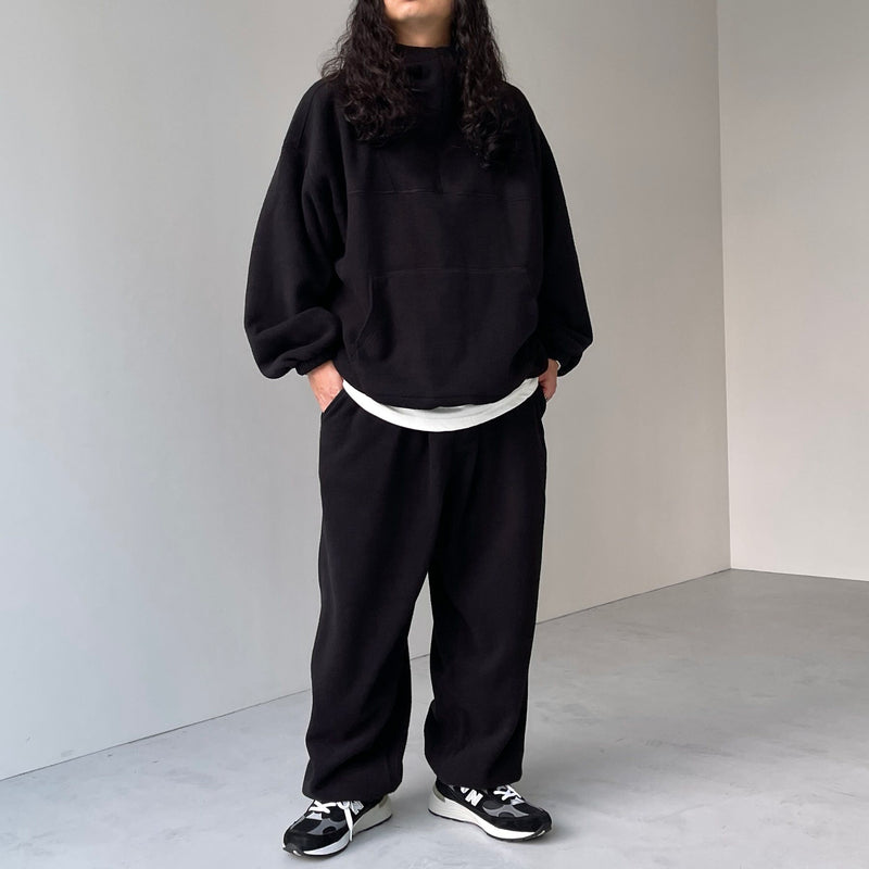 relax silhouette fleece set up / black（リラックスシルエット