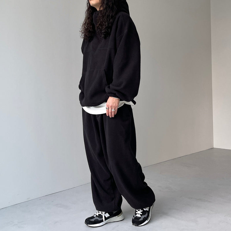 relax silhouette fleece set up / black（リラックスシルエット