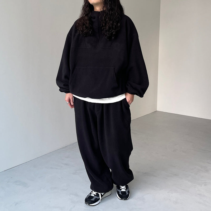 relax silhouette fleece set up / black（リラックスシルエット