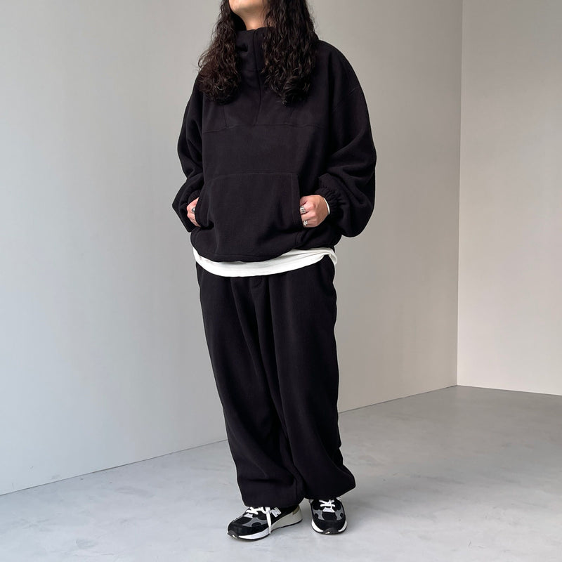 relax silhouette fleece set up / black（リラックスシルエット