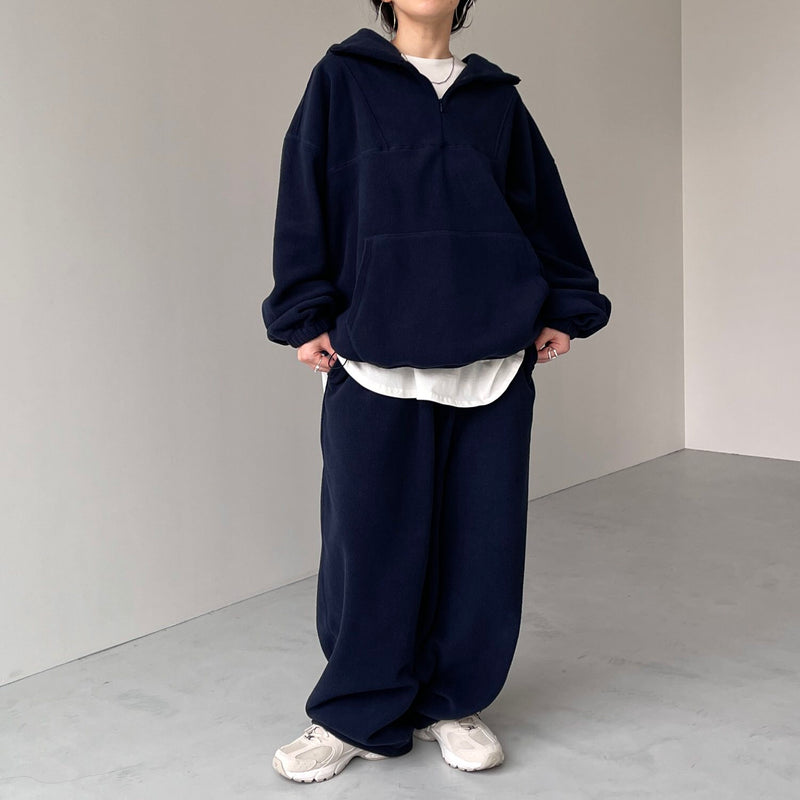 relax silhouette fleece set up / navy（リラックスシルエット