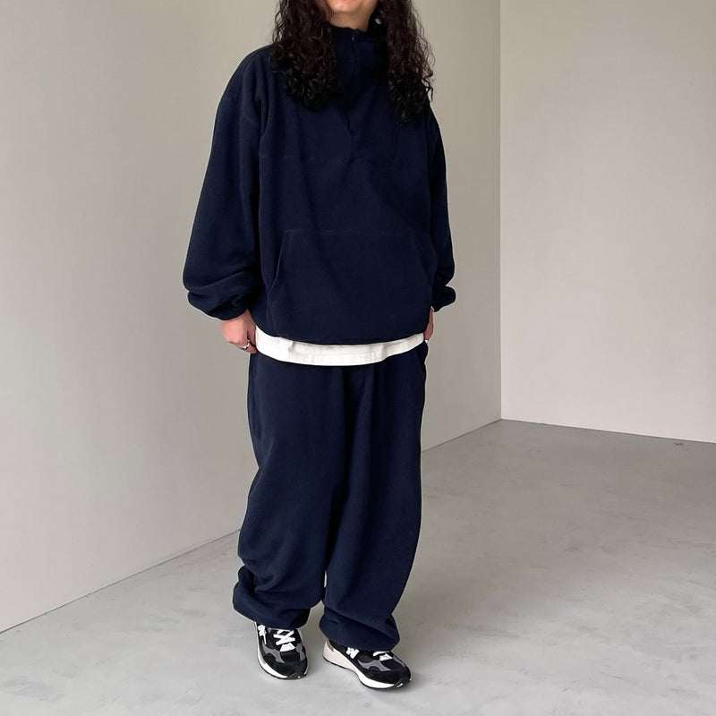 relax silhouette fleece set up / navy（リラックスシルエット