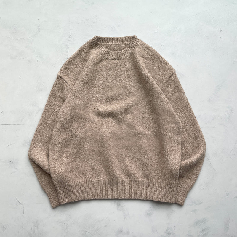 【SAMPLE】sweat like casual knit / beigeディティール画像