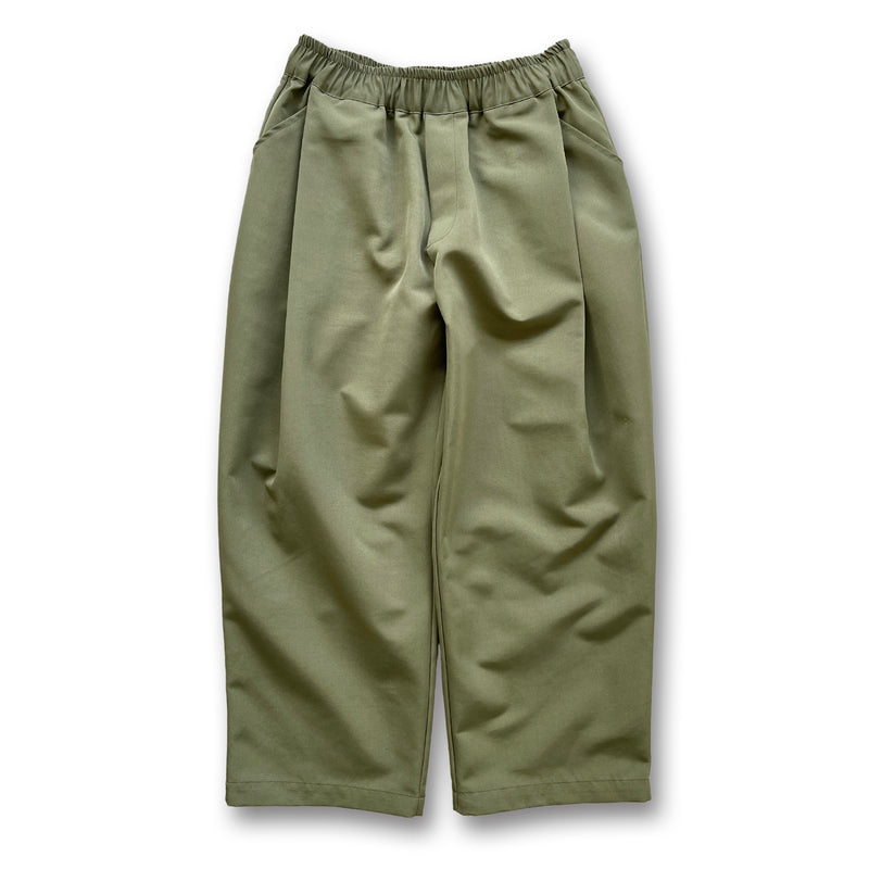 【SAMPLE】tuck wide pants / oliveディティール画像