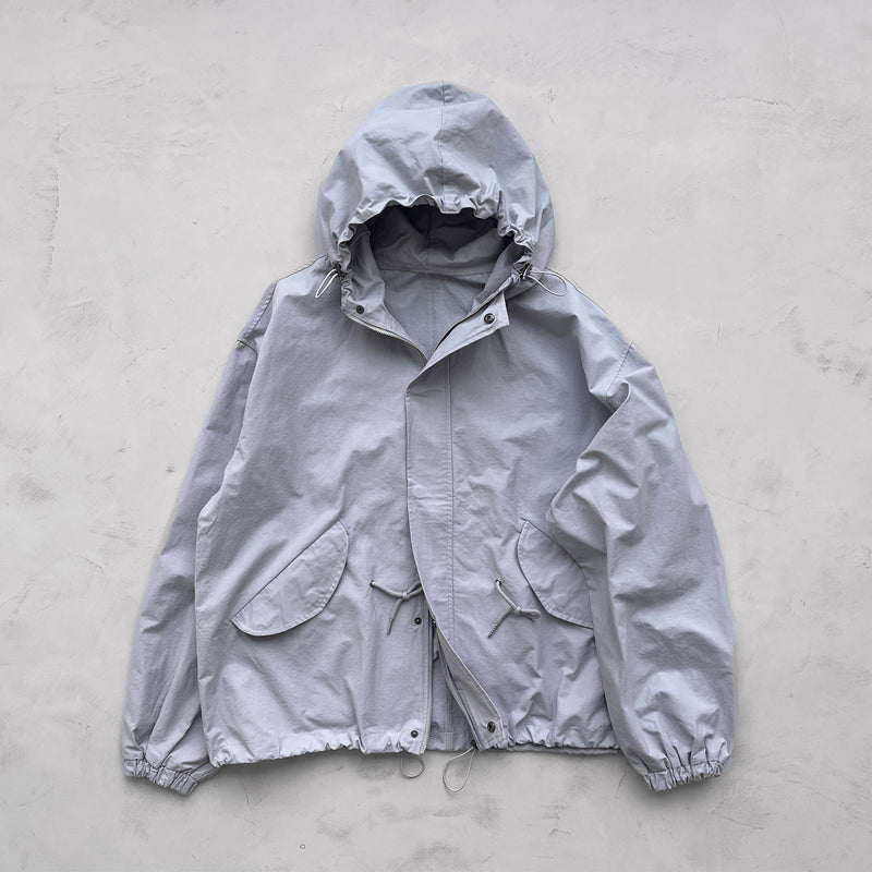 【SAMPLE】wide silhouette mountain parker / light grayディティール画像