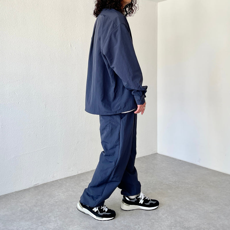 ARCHIVE】loose silhouette nylon pants / navy（ルーズシルエットナイロンパンツ / ネイビー） | natto  | ナット 公式オンラインショップ