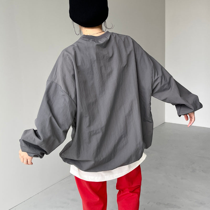 natto プレミアムナイロンプルオーバー / チャコール