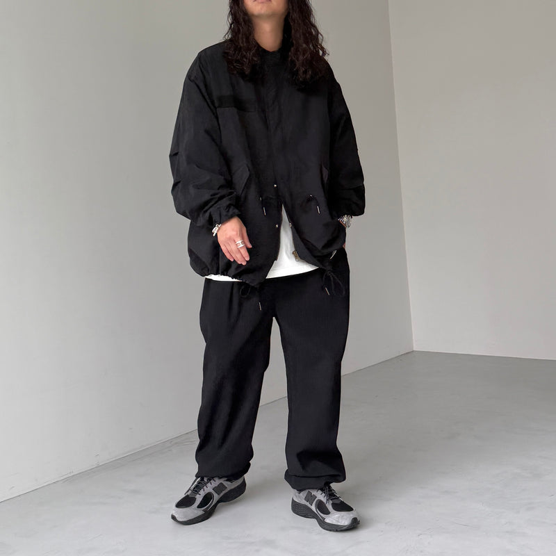 loose silhouette military short mods coat / black（ルーズ