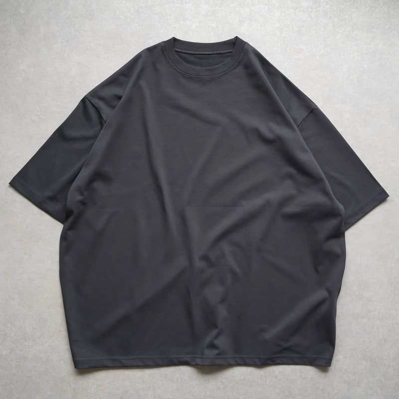 【SAMPLE】loose silhouette basic tee / charcoalディティール画像