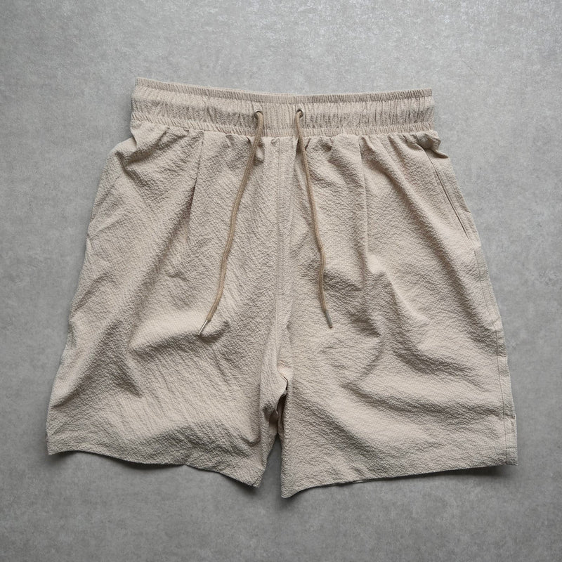 【SAMPLE】loose silhouette relax shorts / beigeディティール画像