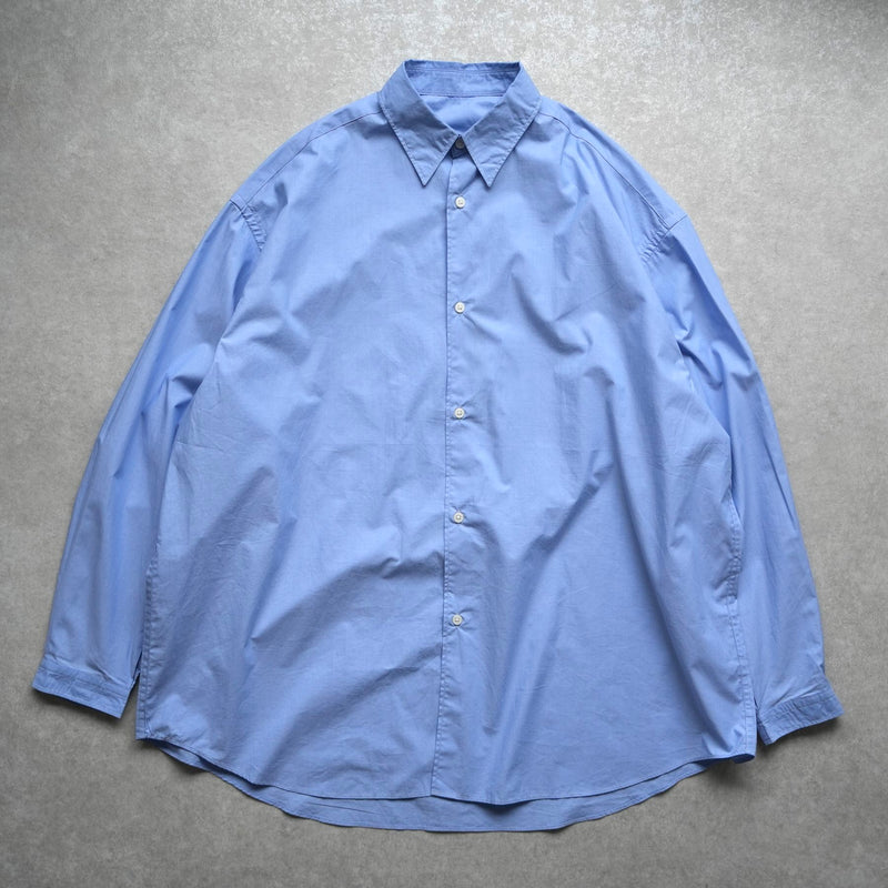 【SAMPLE】loose silhouette standard shirt / blueディティール画像