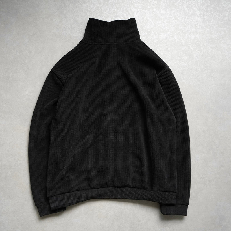 【SAMPLE】corduroy half zip pullover / black