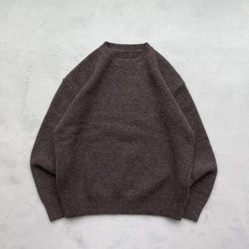 【SAMPLE】sweat like casual knit / brownディティール画像