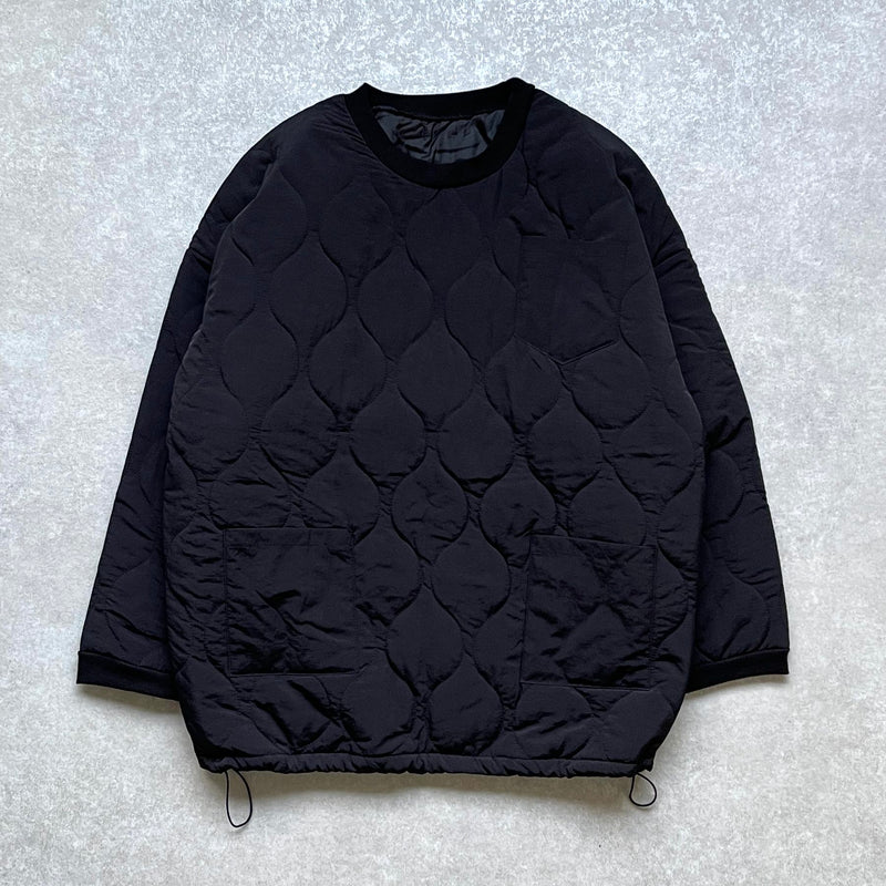 【SAMPLE】quilted pullover / blackディティール画像