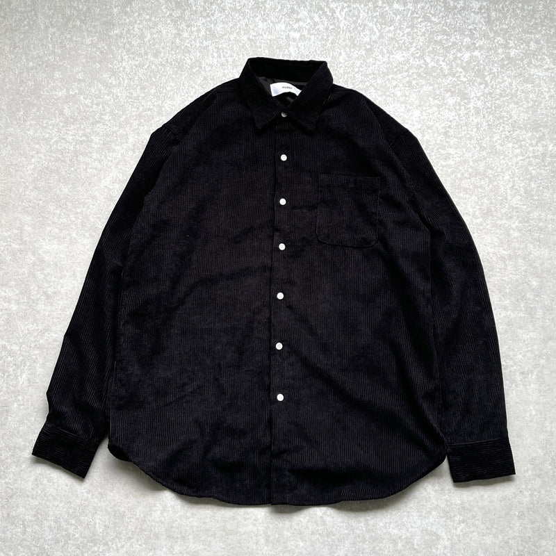 【SAMPLE】corduroy shirt / blackディティール画像