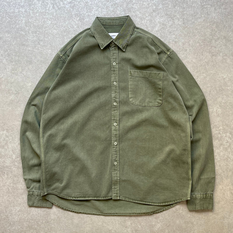 【SAMPLE】vintage like shirt / oliveディティール画像