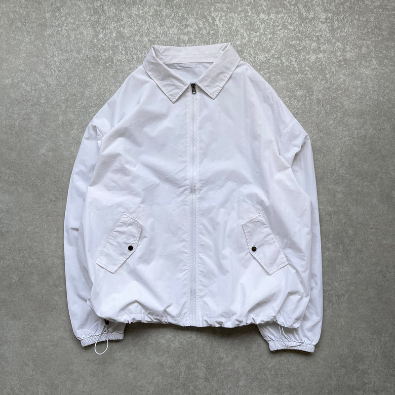 【SAMPLE】polyester collar zip-up jacket / whiteディティール画像