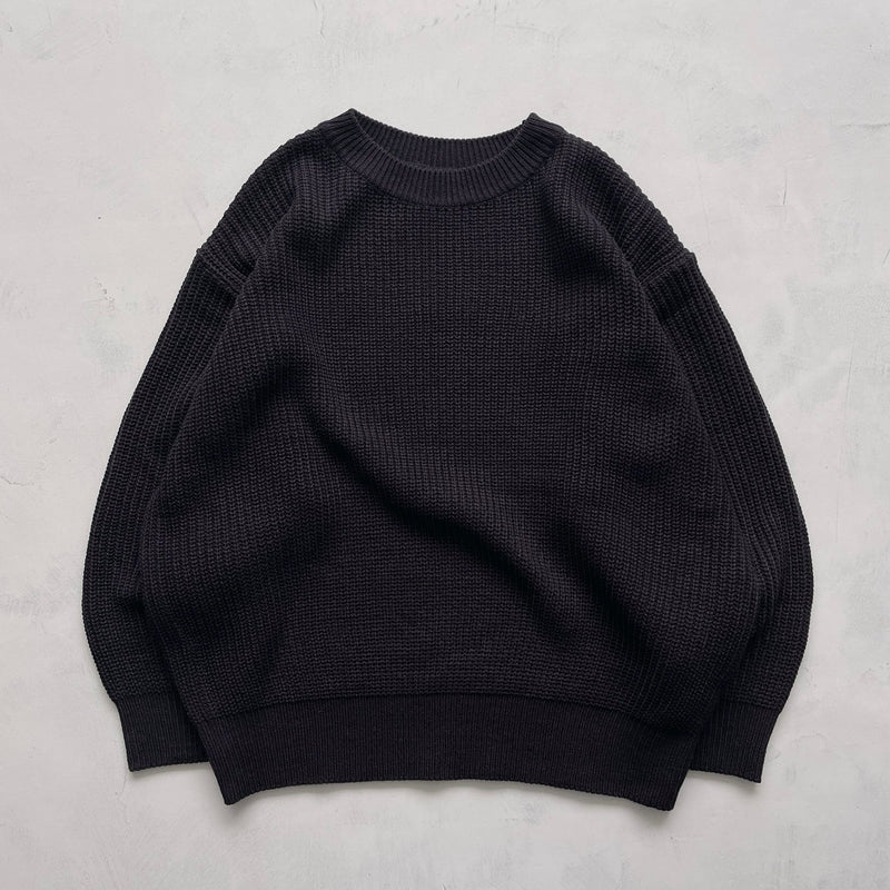 【SAMPLE】standard knit pullover / blackディティール画像
