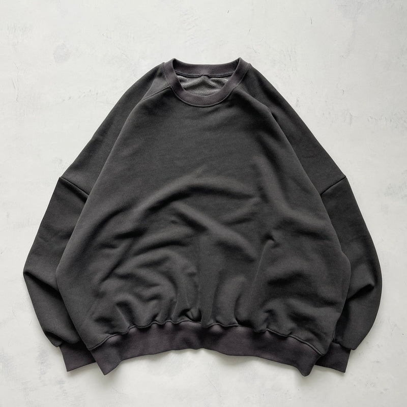 【SAMPLE】vintage like wide sweat / charcoalディティール画像