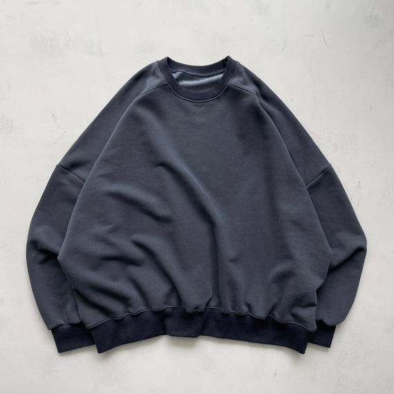 【SAMPLE】vintage like wide sweat / smoky blue