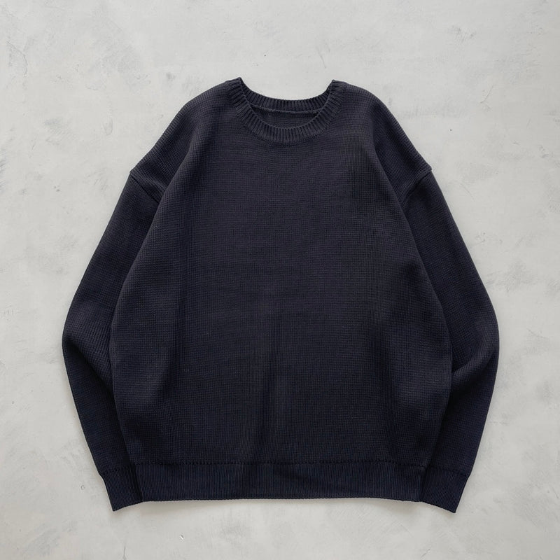 【SAMPLE】basic knit pullover / blackディティール画像