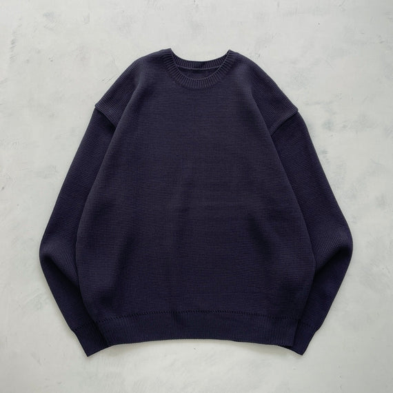 【SAMPLE】basic knit pullover / navy