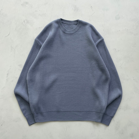 【SAMPLE】basic knit pullover / blue