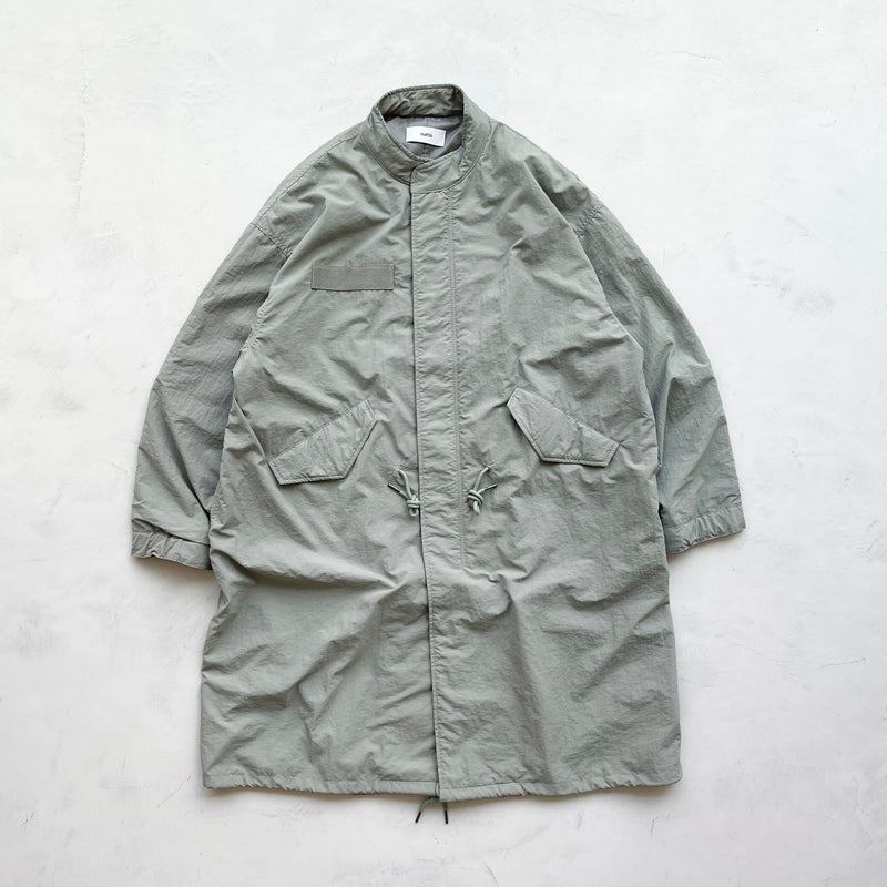 【SAMPLE】loose silhouette military mods coat / smoky greenディティール画像