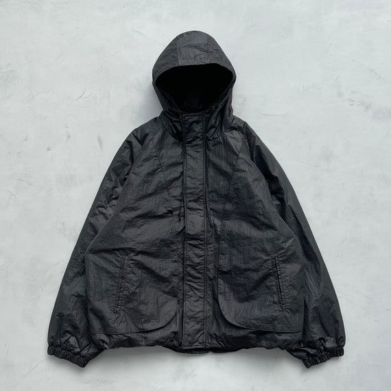 【SAMPLE】nylon fake down foodie / black