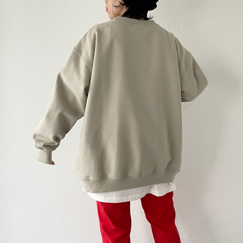 crew neck rough sweat / sand beige（クルーネック ラフスウェット