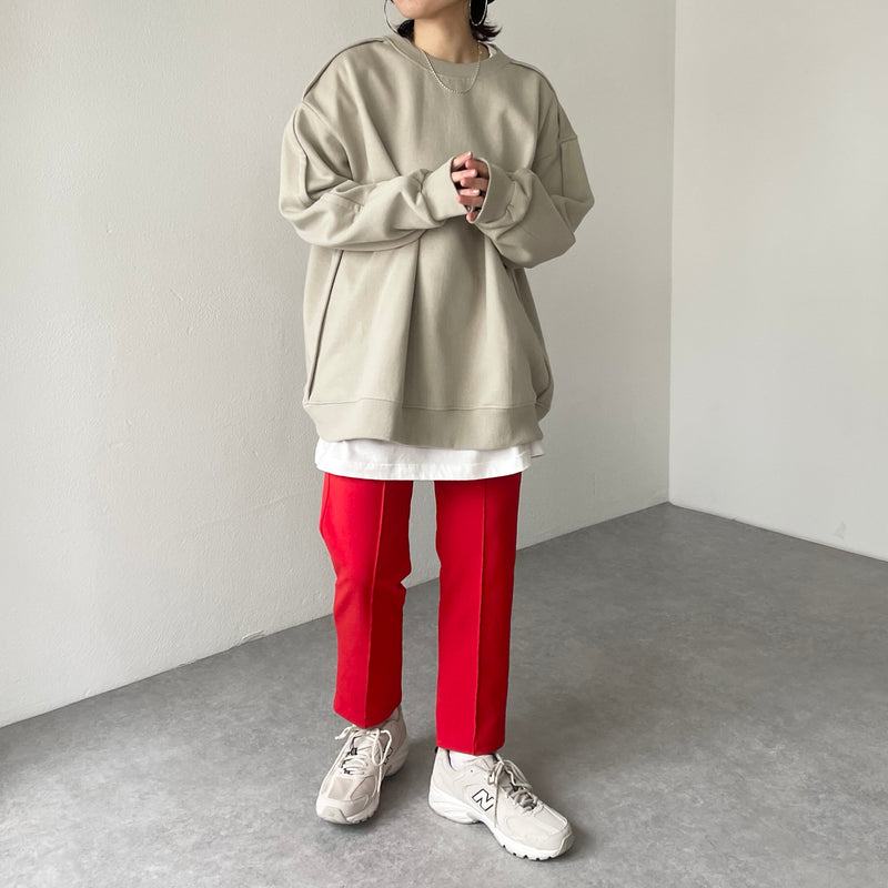 crew neck rough sweat / sand beige（クルーネック ラフスウェット