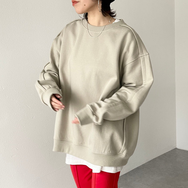 crew neck rough sweat / sand beige（クルーネック ラフスウェット