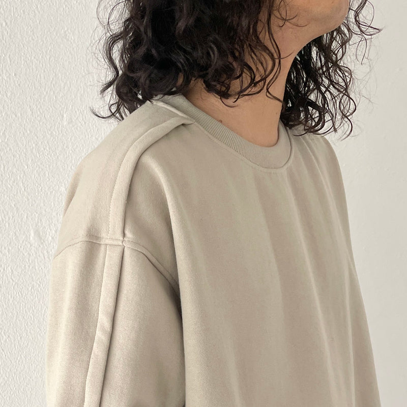 crew neck rough sweat / sand beige（クルーネック ラフスウェット