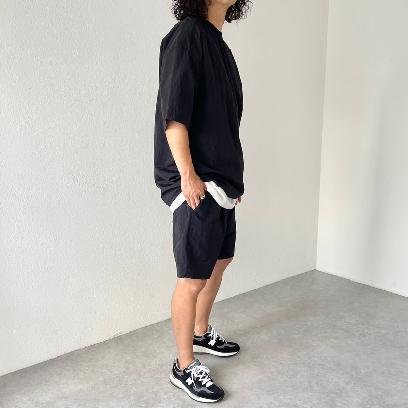 CUP AND CONE Nylon Baggy Shorts 黒 Big-