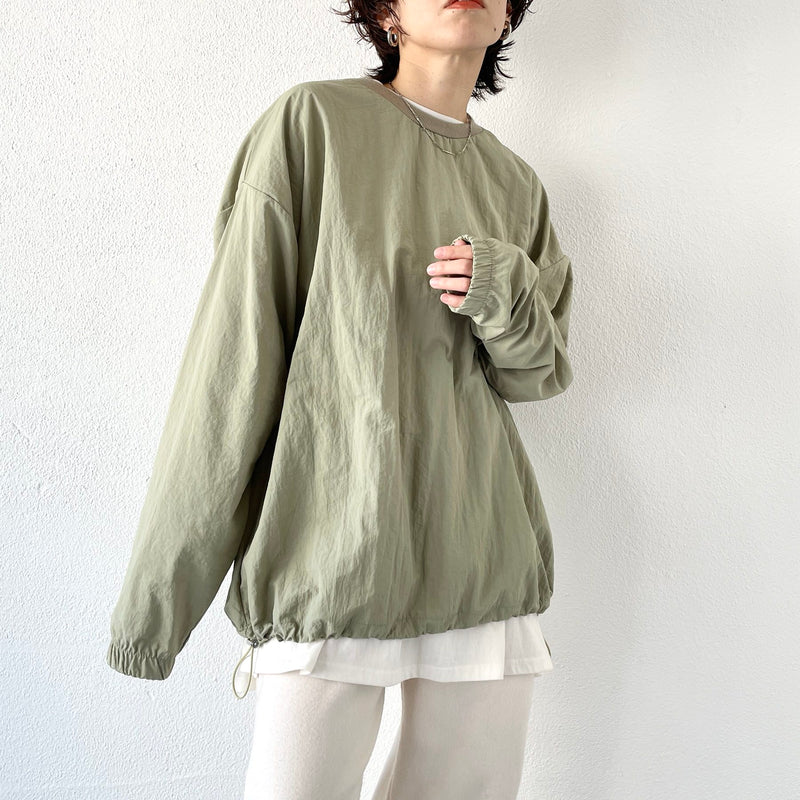 compact nylon pullover / light green（コンパクトナイロンプル 