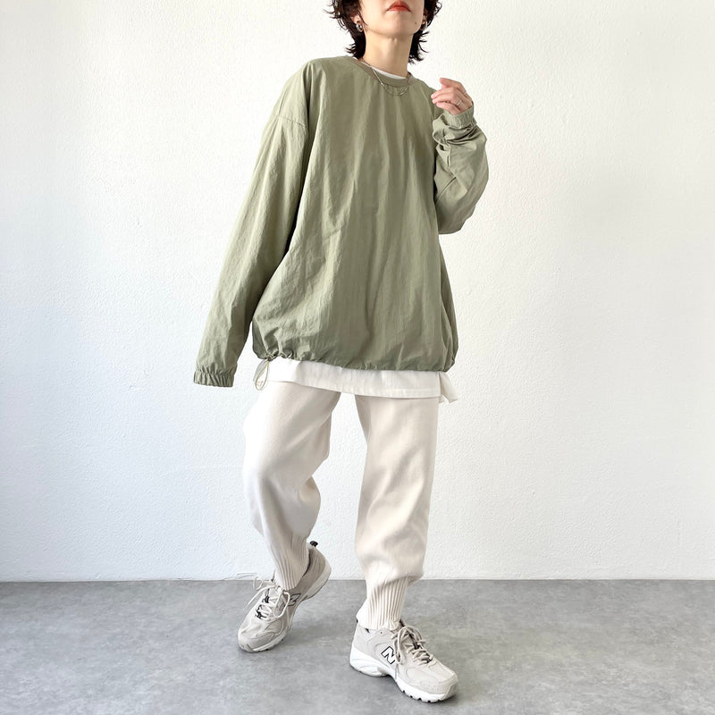 compact nylon pullover / light green（コンパクトナイロンプル