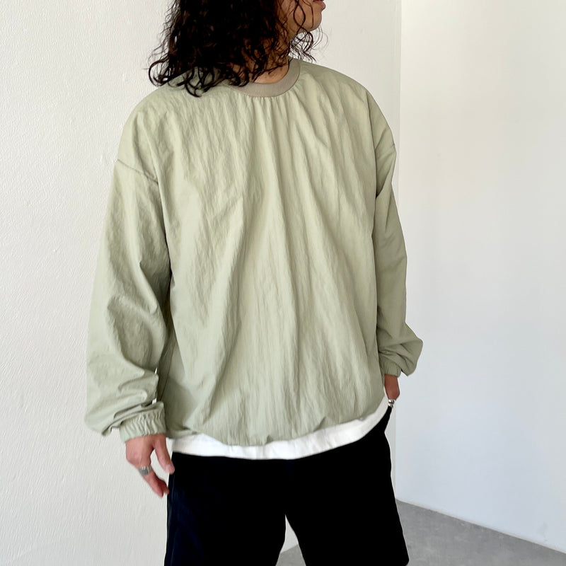 compact nylon pullover / light green（コンパクトナイロンプル