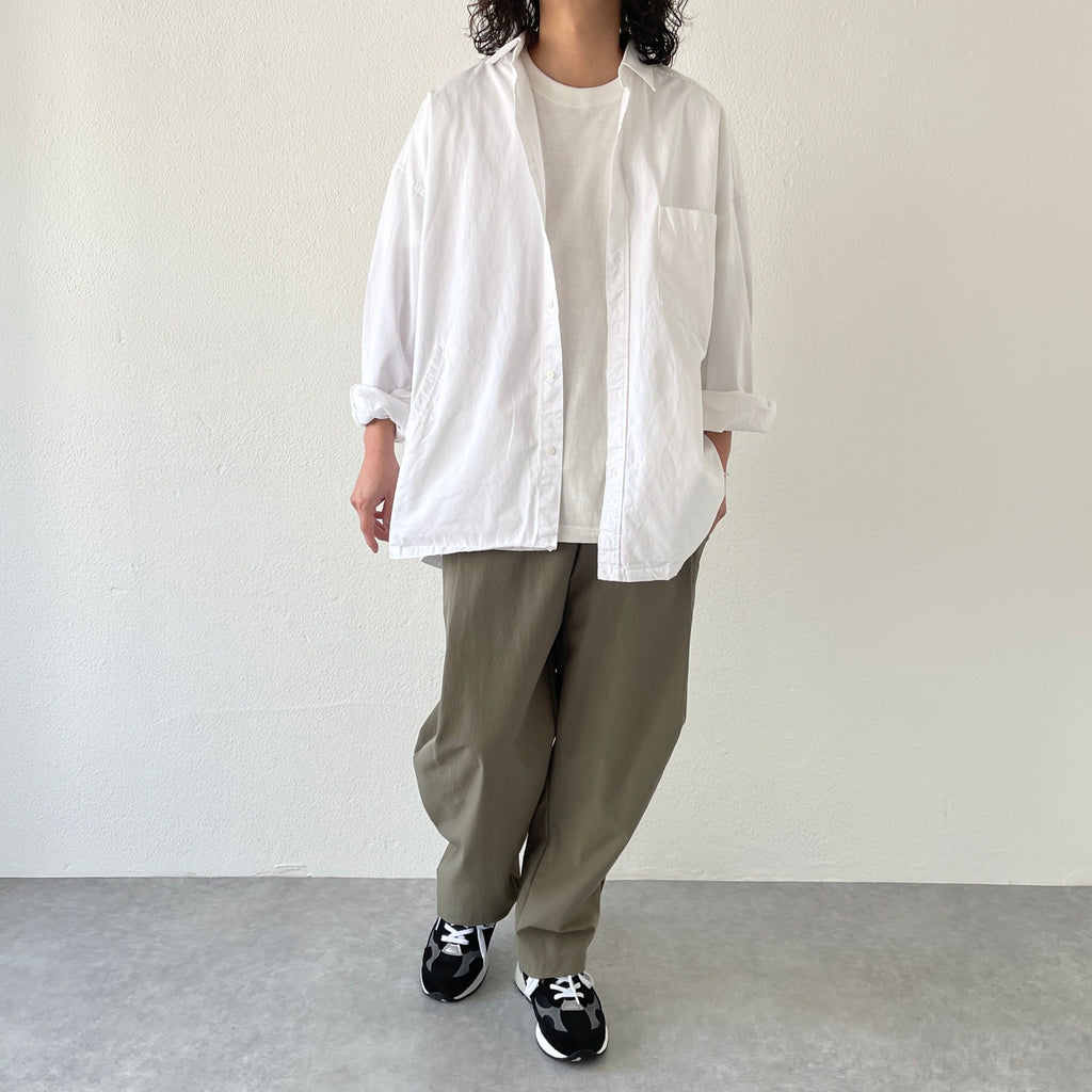 natto loose silhouette nylon shirt setup