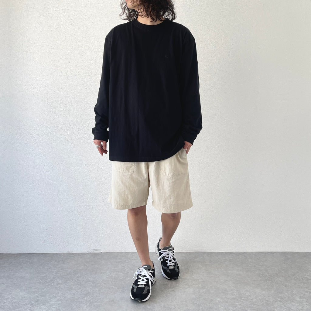 natto logo long sleeve tee / black（ナットロゴロングスリーブ