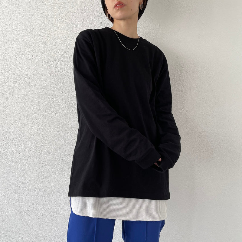 natto logo long sleeve tee / black（ナットロゴロングスリーブ