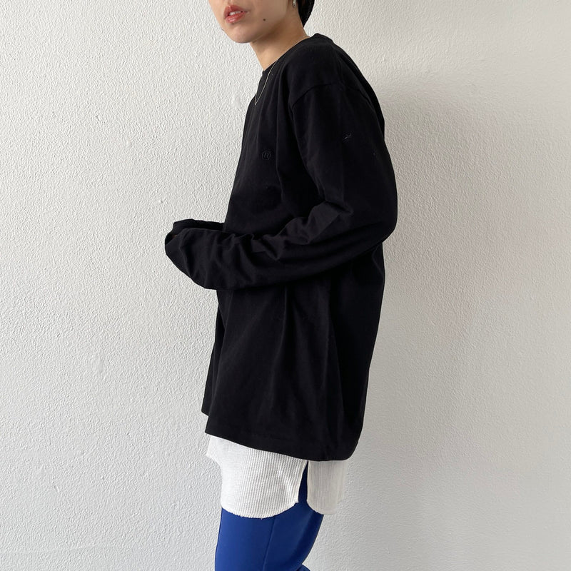 natto logo long sleeve tee / black（ナットロゴロングスリーブ