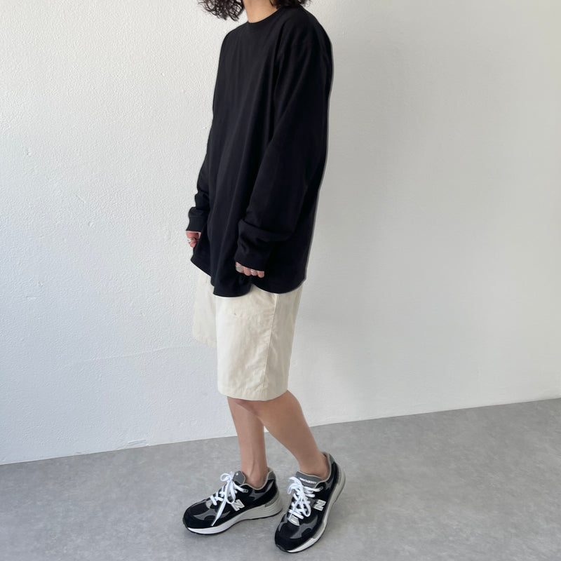natto logo long sleeve tee / black（ナットロゴロングスリーブ