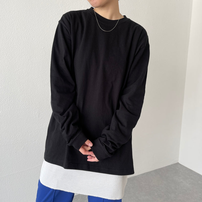 natto logo long sleeve tee / black（ナットロゴロングスリーブ