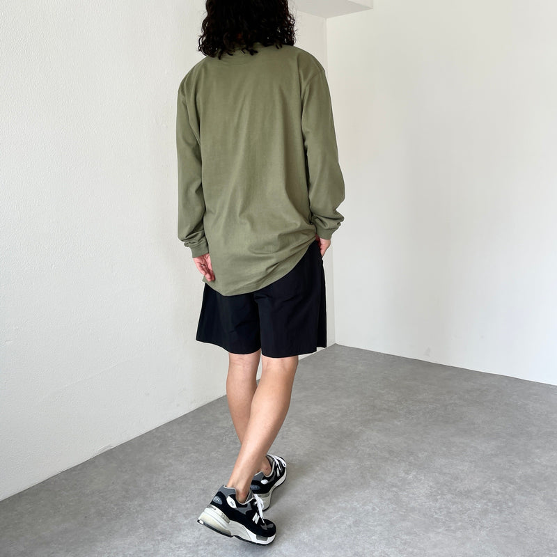 natto logo long sleeve tee / olive（ナットロゴロングスリーブ
