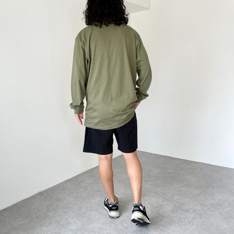 natto logo long sleeve tee / olive（ナットロゴロングスリーブ