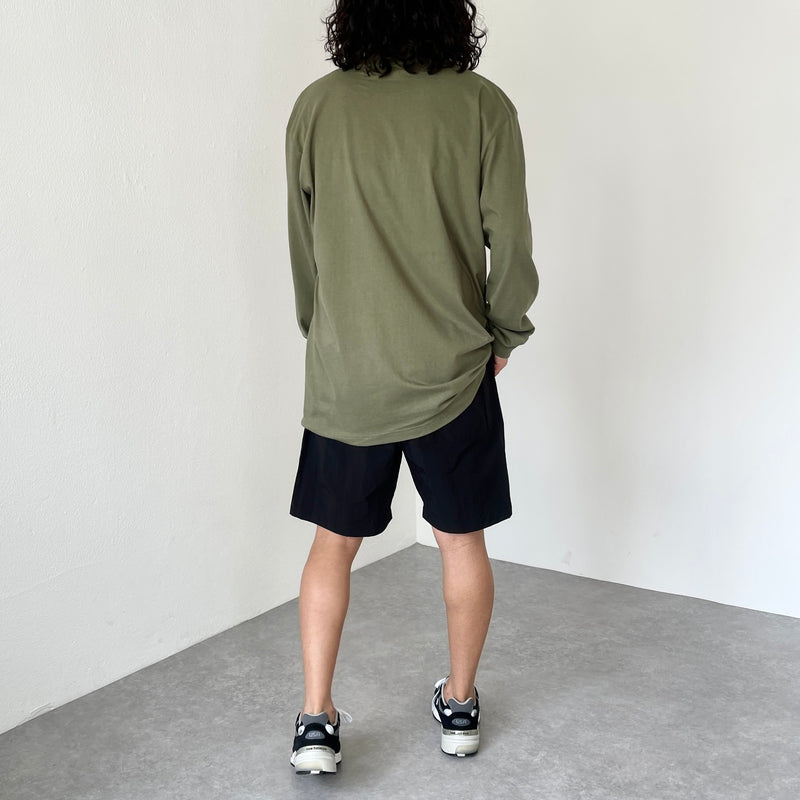 natto logo long sleeve tee / olive（ナットロゴロングスリーブ