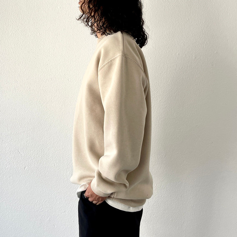 10.0oz natto logo sweat / beige（ナットロゴスウェット